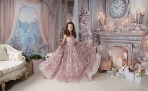 Image of 11/8/25: Pink Christmas - SANTA IN LIGHT PINK/MAUVE SUIT