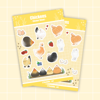 Image 1 of Chickens Sticker Sheet