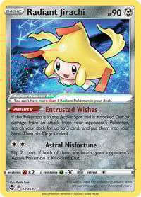 Radiant Jirachi - SWSH12: Silver Tempest - Near Mint