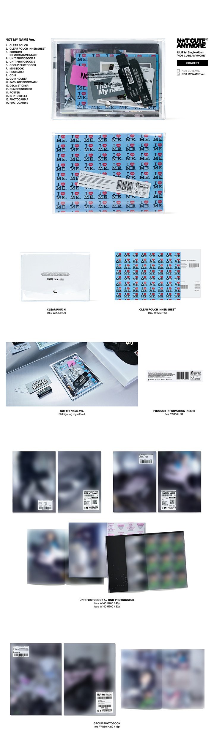 Image of [PRE-ORDER] ILLIT ‘NOT CUTE ANYMORE’ (Set + Weverse Album) + Weverse Shop POBs