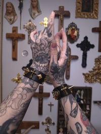 Image 1 of Blaspheme Cuffs Golden