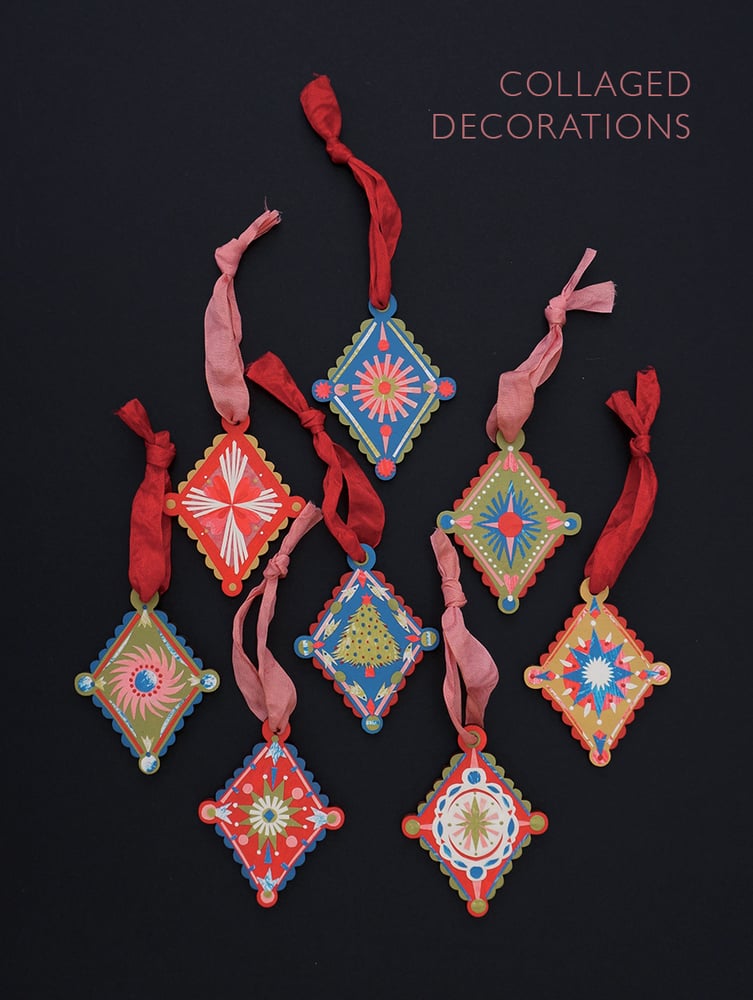 Image of 2025 - Collaged Tree Ornaments