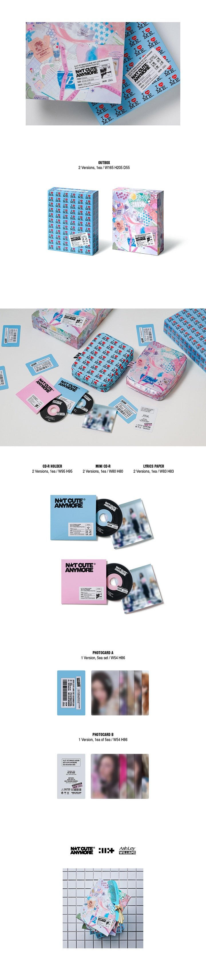 Image of [PRE-ORDER] ILLIT ‘NOT CUTE ANYMORE’ (ILLIT x Ashley Williams Pouch Ver.)