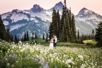 Image 2 of August 5, 2025 - Mt. Rainier Wildflower Elopement with Small Hike