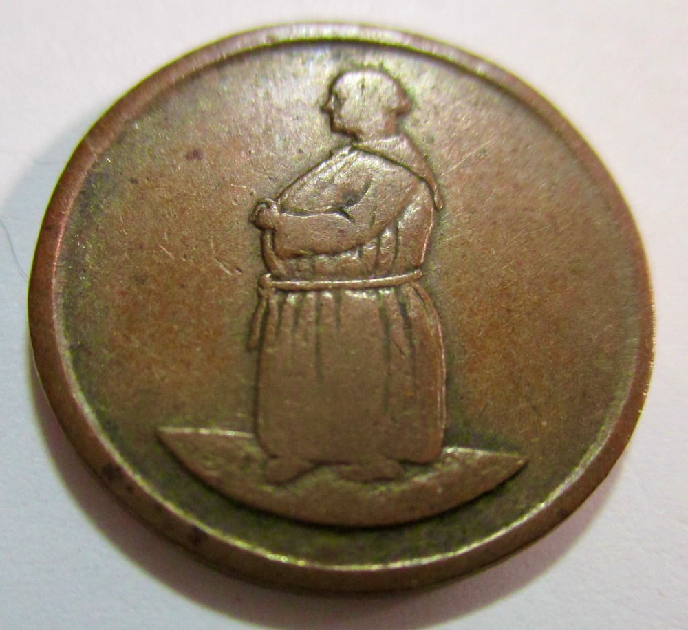 #181-CIVIL WAR SALE: VERY POORLY STRUCK BUT INTERESTING CIVIL WAR TOKEN