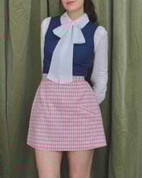 Image 9 of Ready-to-ship Ivory flower button bow blouse