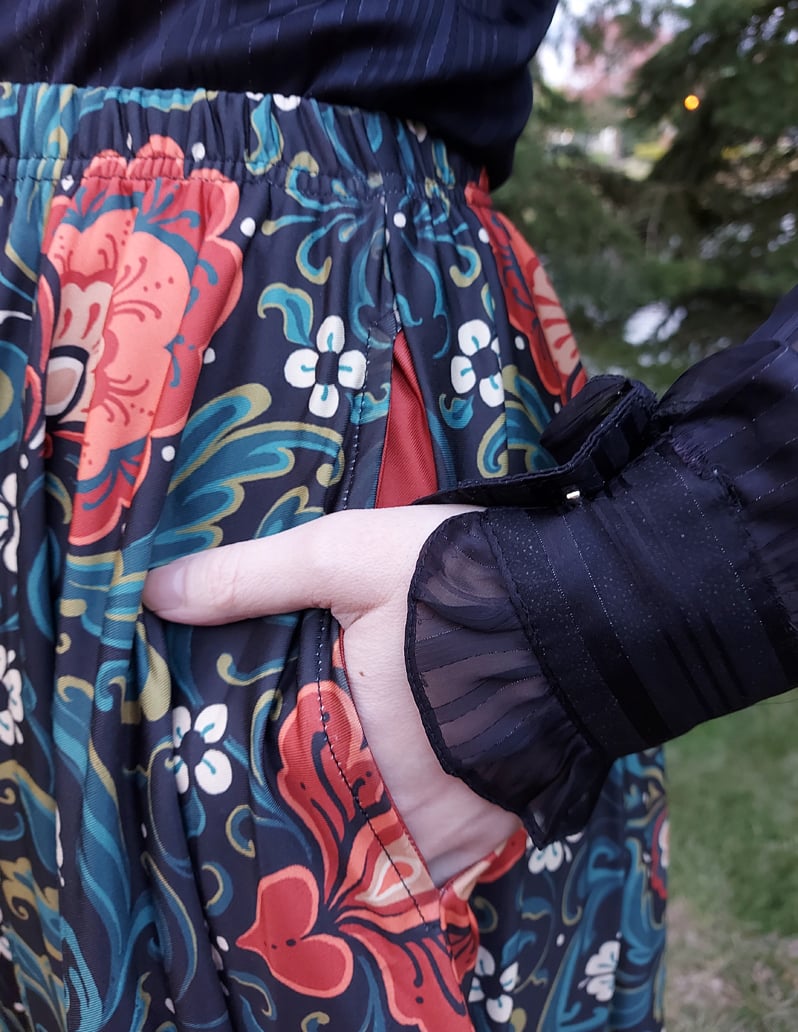 Rosemaling Midi Skirt | Vetiverfox Apparel