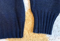 Image 4 of Stevenson Overall jeans indigo dyed knit cotton sweater, size S (fits S/M)