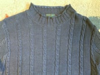 Image 2 of Stevenson Overall jeans indigo dyed knit cotton sweater, size S (fits S/M)