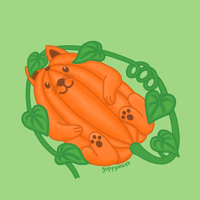 Image 2 of Pumpkin Cat Sticker