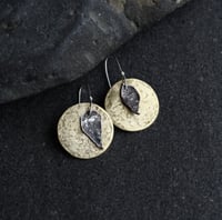 Image 1 of Leaves falling in Silver and Brass Earrings