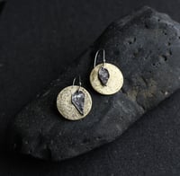Image 2 of Leaves falling in Silver and Brass Earrings