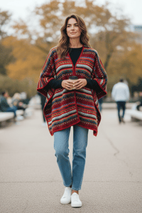 Image 1 of Baby Alpaca Poncho 