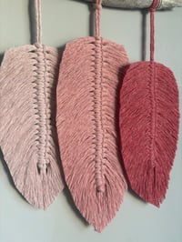 Image 2 of Pink tones feather hanging