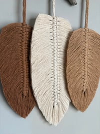 Image 2 of Brown, cream and brown feather hanging 