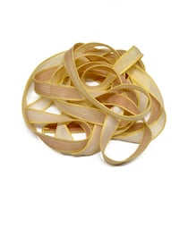 Image 5 of 1PC. SANDSTORM 42" hand dyed wrist wrap bracelet silk ribbon//Yoga wrist wrap bracelet ribbon