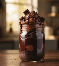 Double Chocolate Fudge Cake Jar