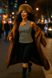 Image 1 of Houndstooth One Shoulder top | More Colors Available🎨 Surf and Turf 🌊