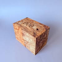 Image 3 of A Box of Seven Devils - Figured Maple Burl with Walnut Tiles