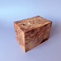 Image 4 of A Box of Seven Devils - Figured Maple Burl with Walnut Tiles