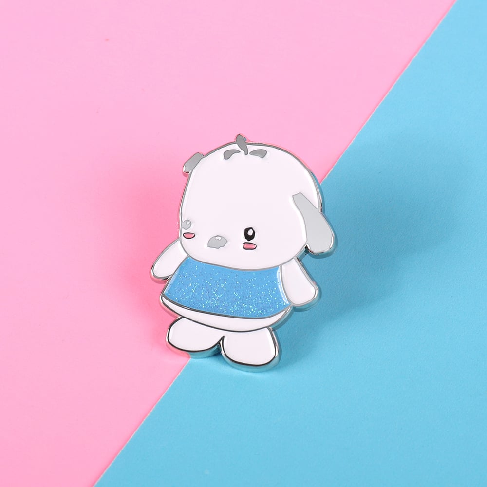 Image of idk man enamel pin