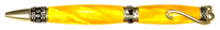 Cat Twist Pen in Gold Finish with Aquabright Yellow Dream Resin Body