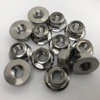 Image 3 of M8 x NEW STYLE Ti Hex METAL-Lock Nut. - #912