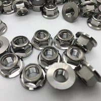 Image 1 of M8 x NEW STYLE Ti Hex METAL-Lock Nut. - #912