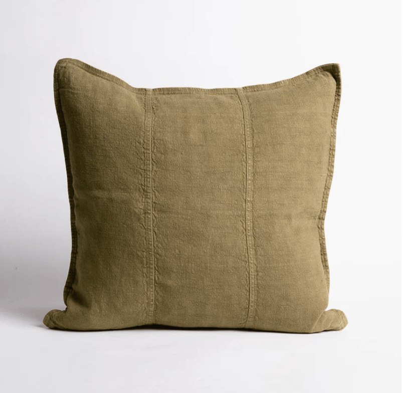Image of Olive Linen Cushion 
