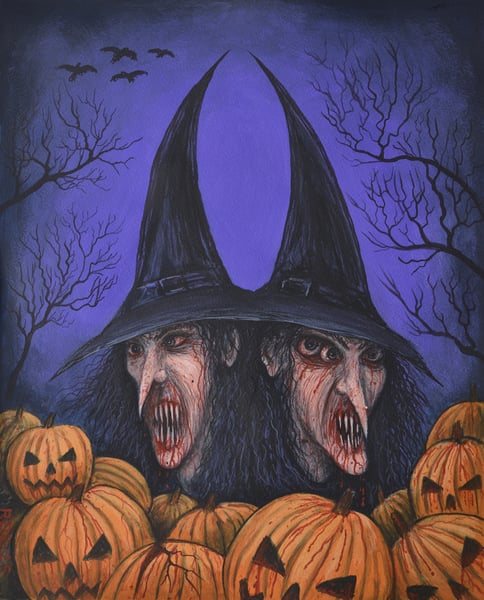 Image of HALLOWITCH - original painting on paper