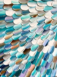 Image 3 of 'Azure stellae 10' - 124x95cm, FRAMED in Natural Oak