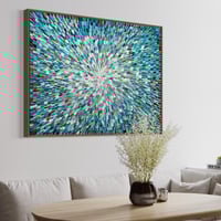 Image 10 of 'Azure stellae 10' - 124x95cm, FRAMED in Natural Oak