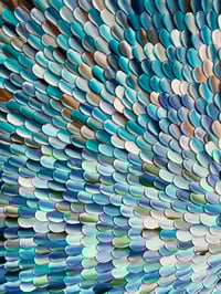 Image 13 of 'Azure stellae 10' - 124x95cm, FRAMED in Natural Oak