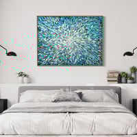 Image 11 of 'Azure stellae 10' - 124x95cm, FRAMED in Natural Oak