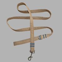 Image 4 of The Golden Hour Leash - Upcycled Khaki Denim Dog Leash