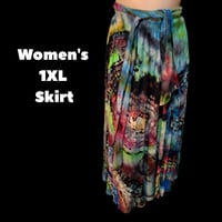 Womens 1X Rainbow Agate Reverse Dyed Maxi Skirt