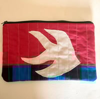 Image 2 of Swallow Pouch large- Pinks and blues