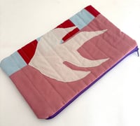 Image 1 of Swallow Pouch- Pale pinks and blues 