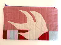 Image 2 of Swallow Pouch- Pale pinks and blues 