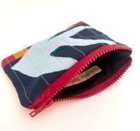 Image 1 of Swallow Pouch- Blues and orange