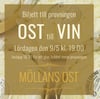 Ostprovning Ost till Vin 9/5