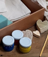 Image 1 of Experience Box - Tote Bag and Zipped Pouch - Heart Blocks