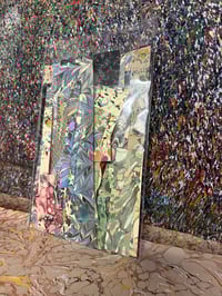 Image 1 of Assorted off-cut pack / gift pack - 100g of hand marbled paper 