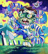 Image 1 of Marvel Snap! Zombie Mister Fantastic (Original Art)