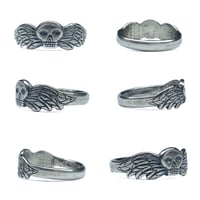 Image 4 of Wide band Taphophile ring in sterling silver or gold