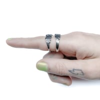 Image 3 of Wide band Taphophile ring in sterling silver or gold