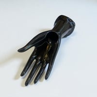 Image 5 of Main baguier soliflore en porcelaine noire vintage 1970 - vase - soliflore porte-bijoux