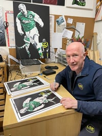 Image 1 of CHIC CHARNLEY SIGNED HIBS PRINT