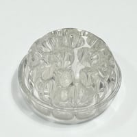 Image 2 of Ancien vase pique-fleurs en verre moulé - 31 trous - Porte crayon - Années 30 - 40 