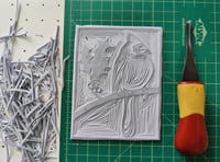 Image 6 of Holiday Northern Cardinal Linocut Card